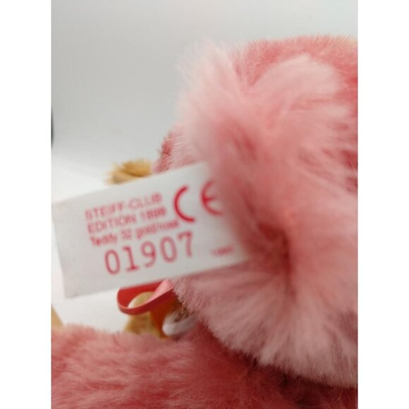 Steiff Teddy Bear Club Edition 1999/2000 Pink & Tan Jointed Plush - Picture 3 of 10
